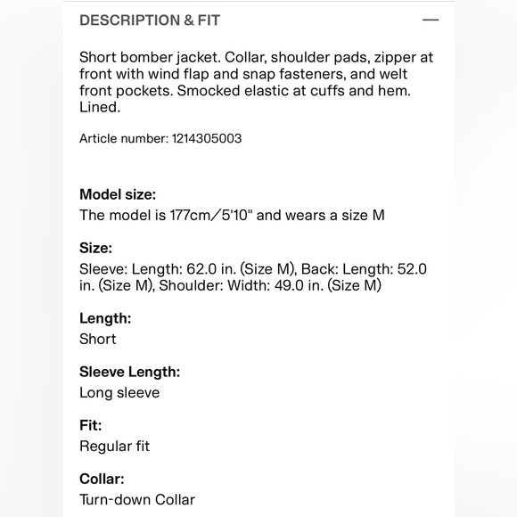 H&M herringbone bomber jacket - Picture 6 of 6